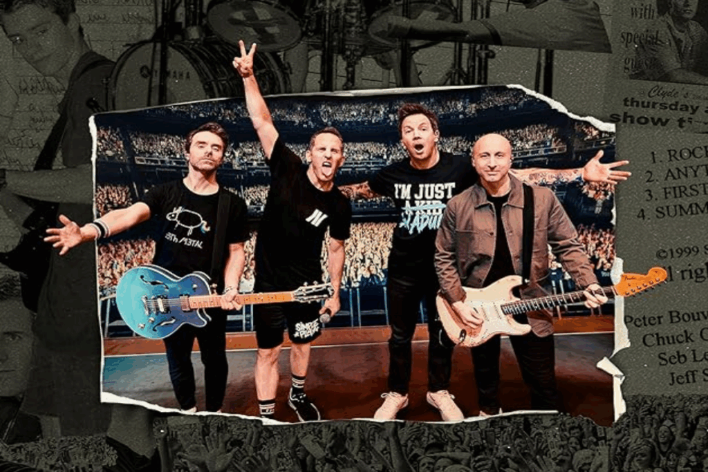 O documentário &#8220;Simple Plan: os garotos na multidão&#8221; celebra os 25 anos de sucesso da banda (Imagem: Reprodução digital | Prime Video) 