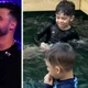 Imagem - Após conquistar guarda provisória, Murilo Huff mostra Léo animado na piscina de sua casa
