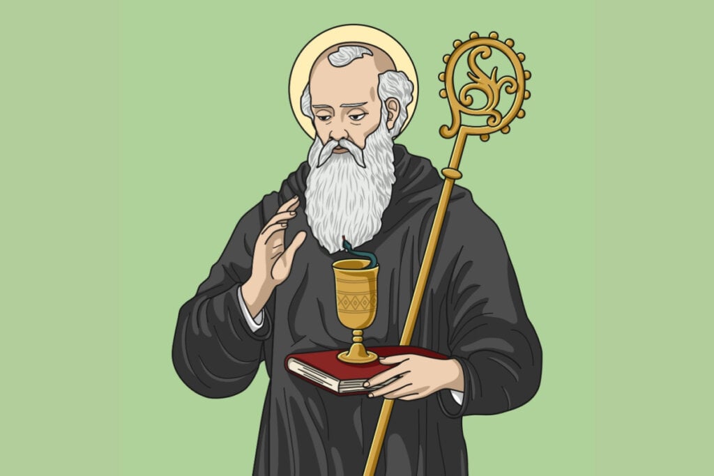 A novena a São Bento roga por proteção e intercessão por uma graça (Imagem: Vector | Shutterstock)