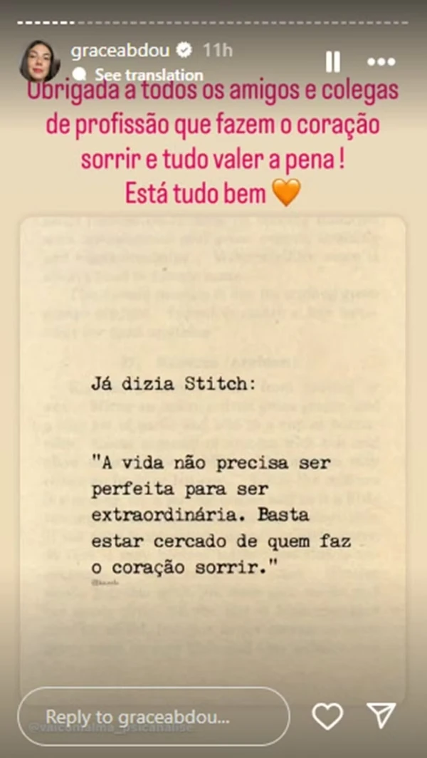 Lucas Martins, da Band, e Grace Abdou, da Record, discutem, ao vivo, durante reportagem  por Reprodução/Instagram