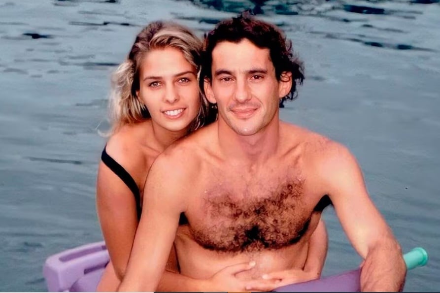 Adriane Galisteu e Ayrton Senna Reprodução por Reprodução