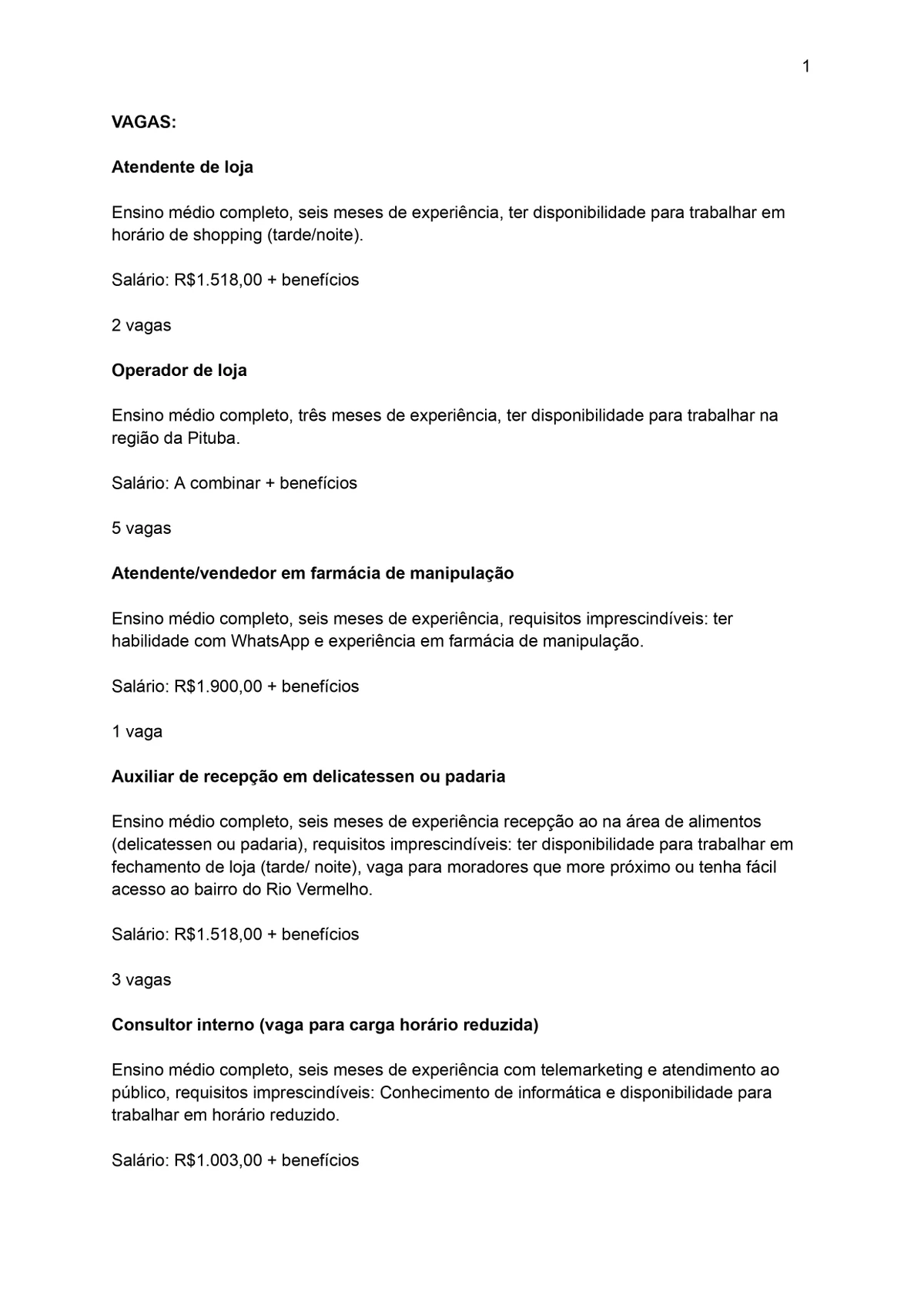 Veja vagas do SIMM para esta sexta-feira (4) por Reprodução