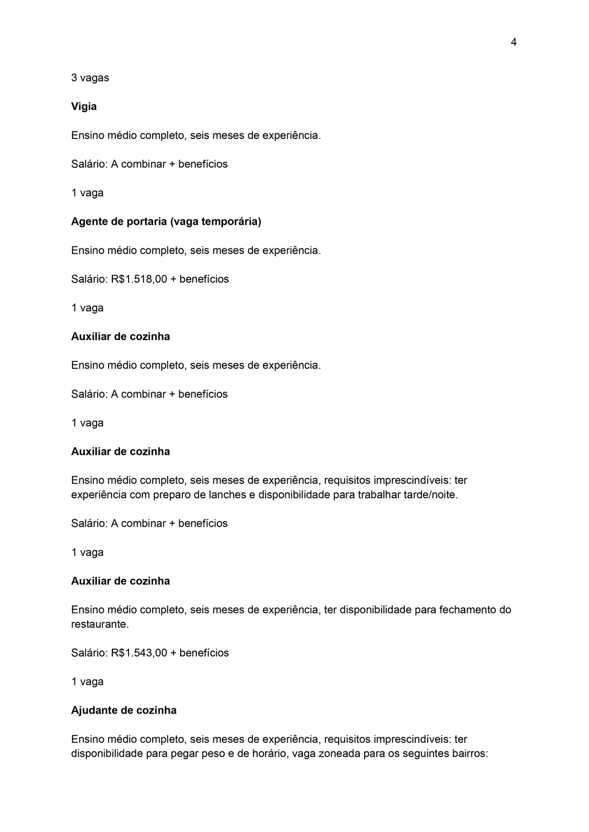 Veja vagas do SIMM para esta sexta-feira (4) por Reprodução