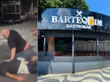 Imagem - Cena de horror: vídeo mostra dono de bar famoso e funcionário espancando cliente