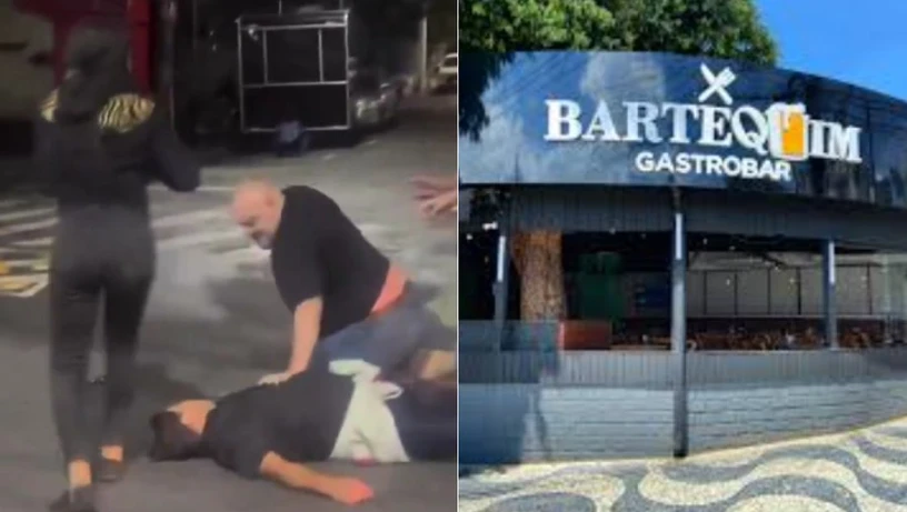 Imagem - Cena de horror: vídeo mostra dono de bar famoso e funcionário espancando cliente