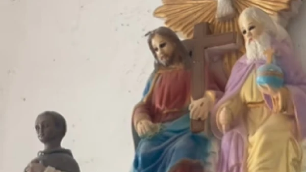 Altar descoberto assustou a família