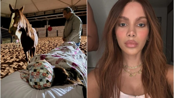 Anitta com cavalos em retiro terapêutico