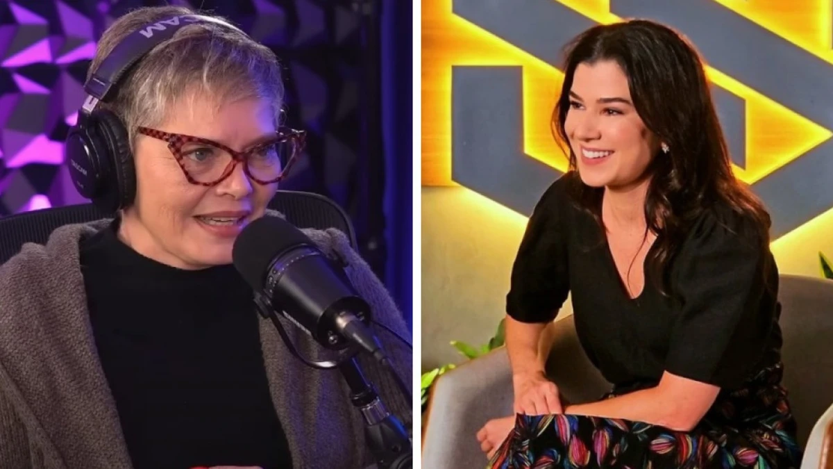 Cíntia Abravanel em podcast; ela revelou separação da irmã Renata  por Reprodução/Redes Sociais 