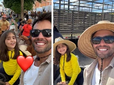 Imagem - Montada a cavalo, filha de Ivete Sangalo participa da Festa do Vaqueiro no interior da Bahia