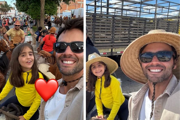 Marina e pai Daniel Cady em Curaça