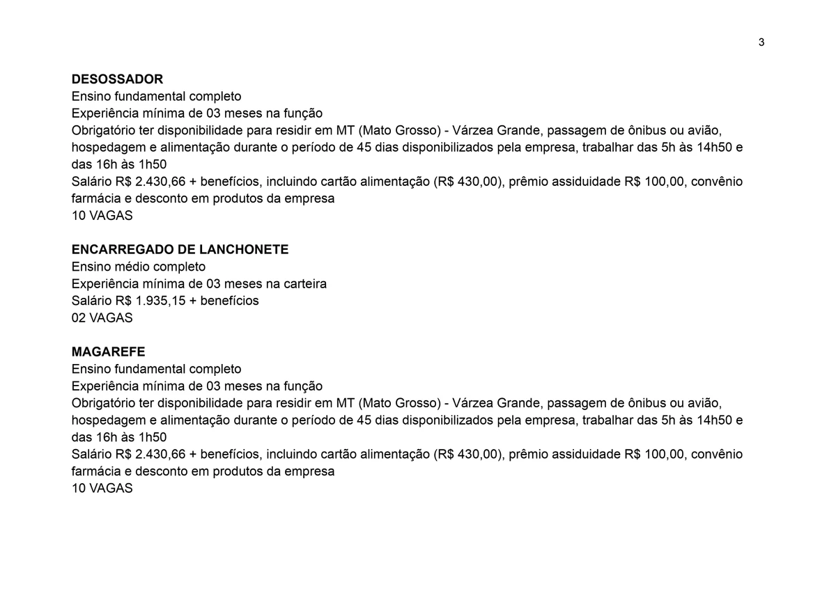 Vaga do SineBahia para 08/07/2025 por Reprodução