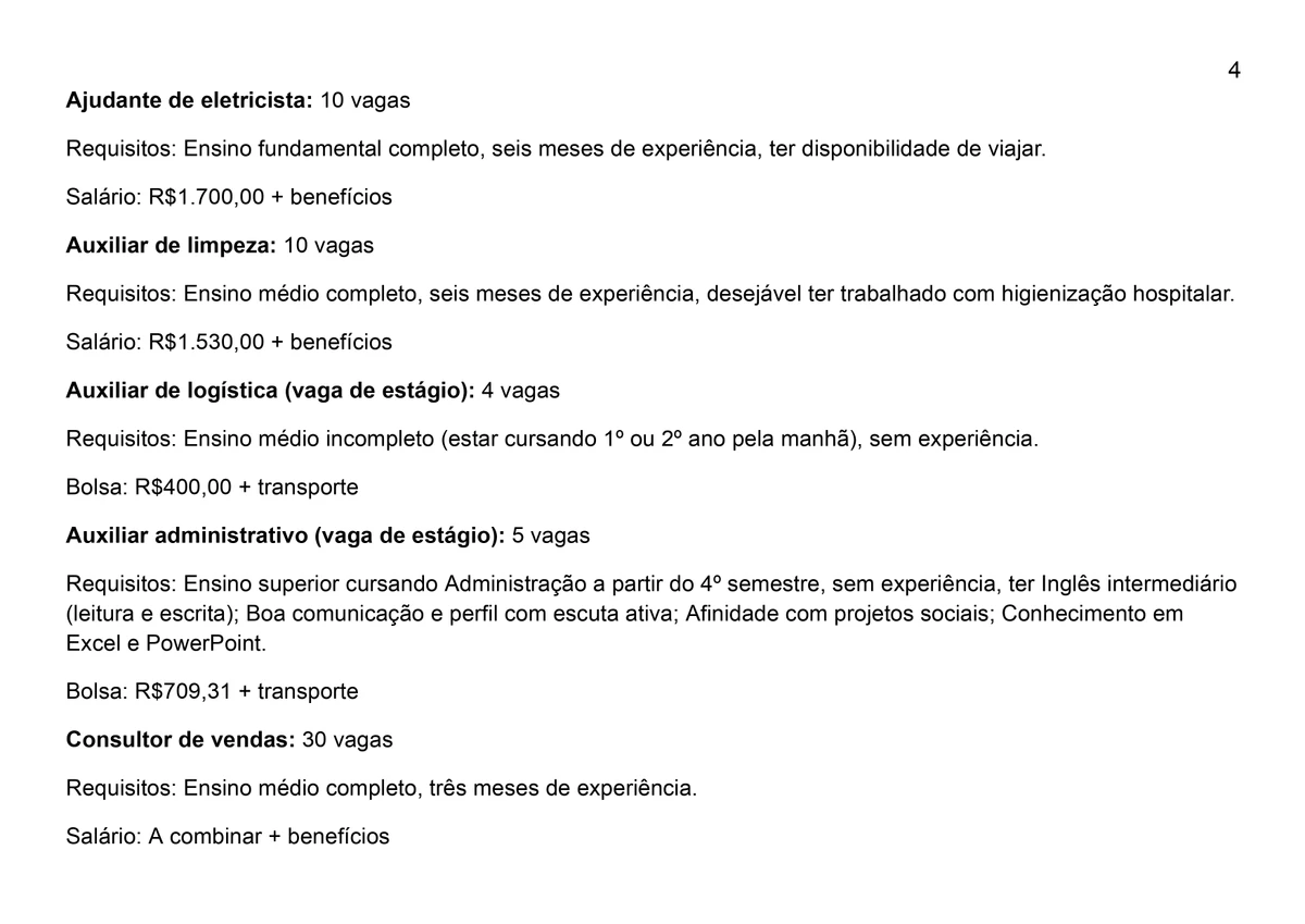 Veja vagas do Simm para esta terça-feira (8) por Reprodução