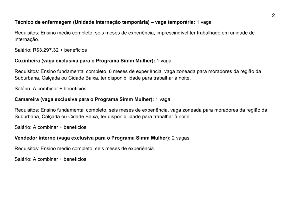 Veja vagas do Simm para esta terça-feira (8) por Reprodução
