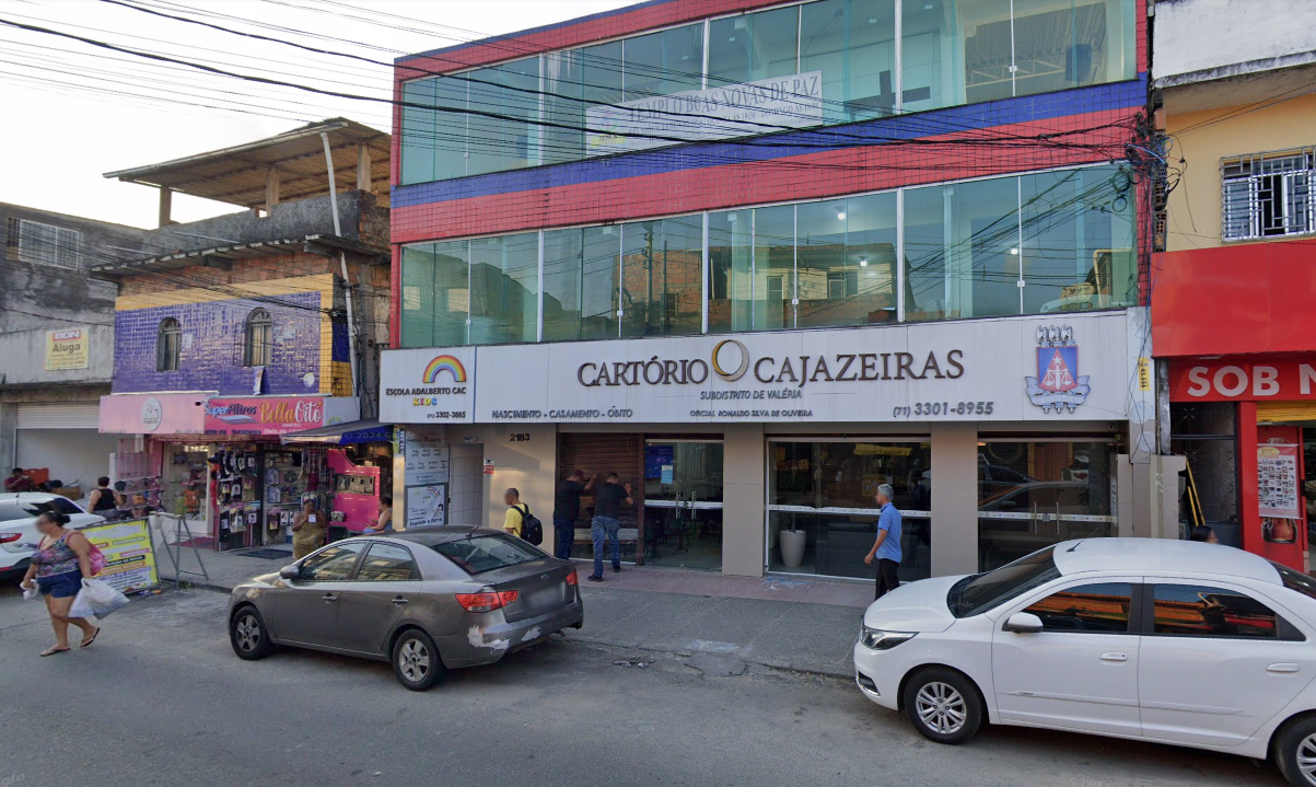 6º Ofício de Registro Civil de Salvador (Subdistrito de Valéria e São Cristóvão) por Google Maps