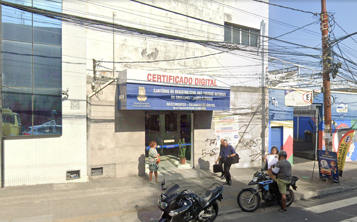 2° Ofício de Registro Civil das Pessoas Naturais de Salvador por Google Maps