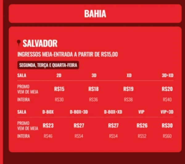 Promoção em Salvador