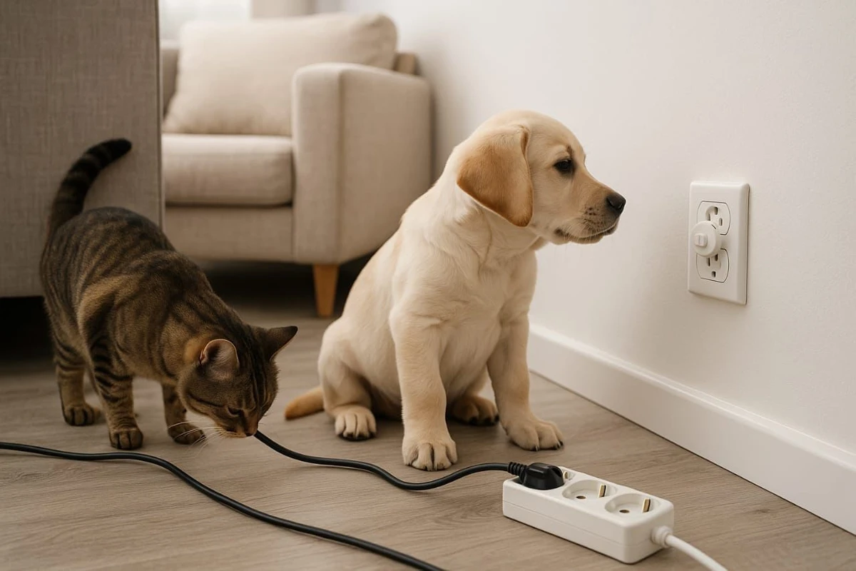 riscos relacionados à eletricidade com pets em casa