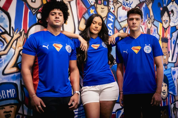 Uniforme do Bahia inspirado no Superman 