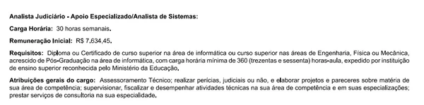 Detalhes sobre as vagas anunciadas  por TJPE