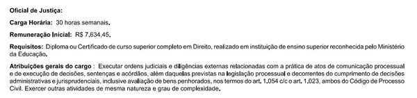 Detalhes sobre as vagas anunciadas  por TJPE