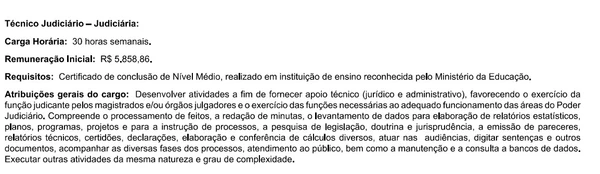 Detalhes sobre as vagas anunciadas  por TJPE