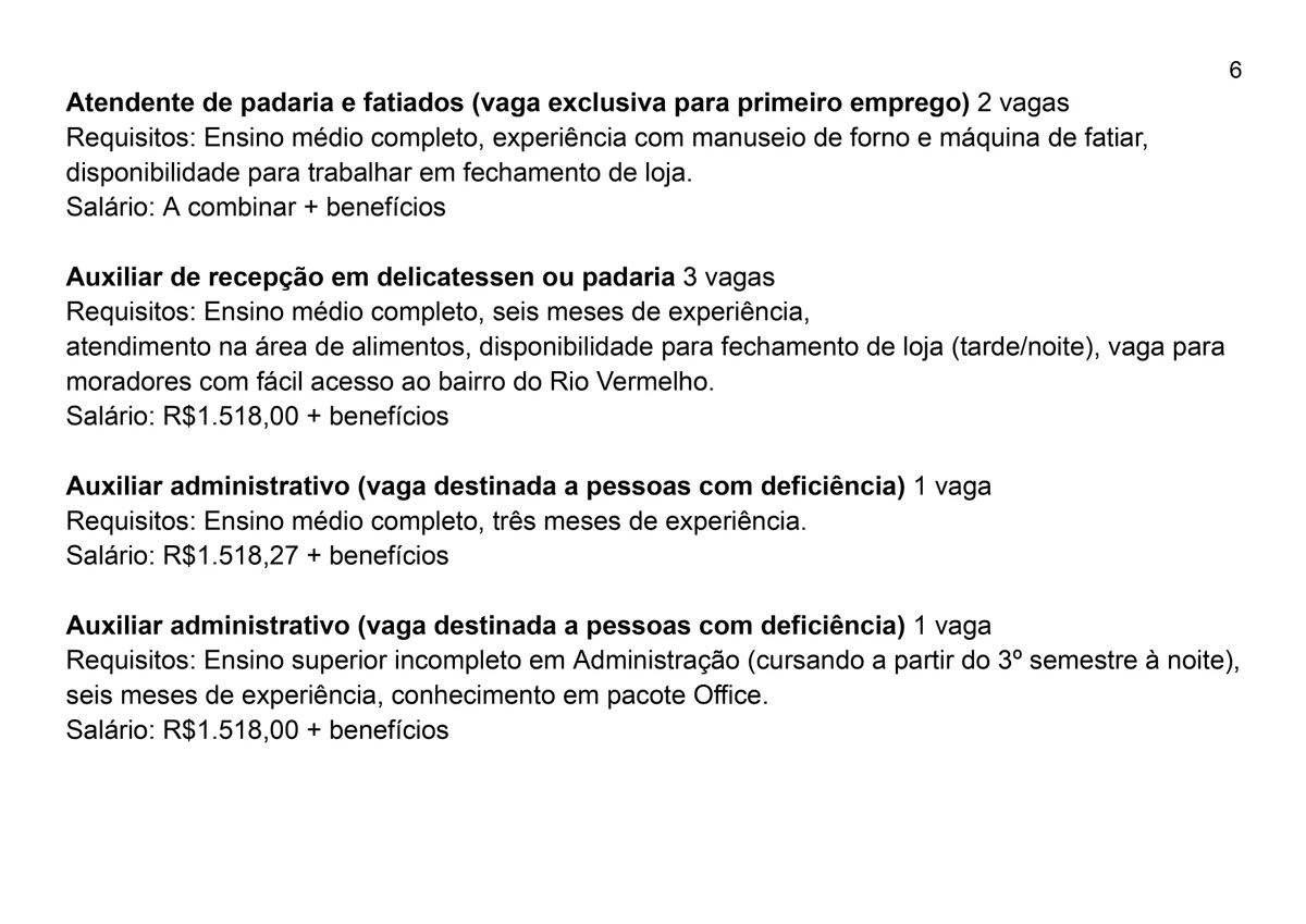 Vagas SIMM para esta quinta-feira (10) por Reprodução