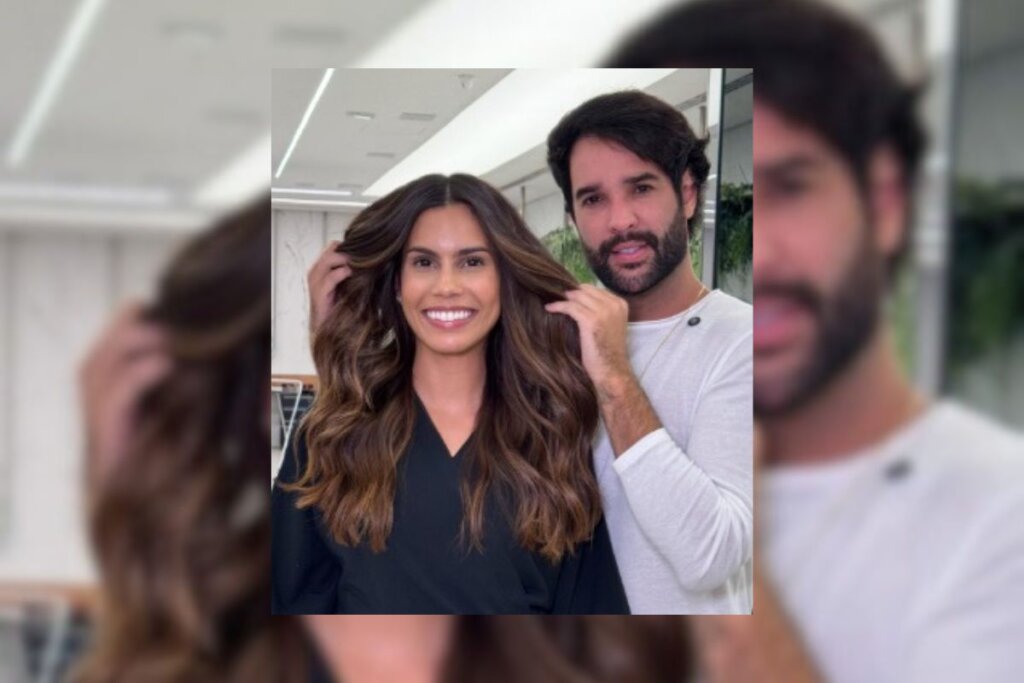 O cabelo tom de avelã é perfeito para iluminar os fios e manter a naturalidade(Imagem: Reprodução do Instagram | @dununesoficial)
