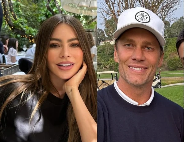 Sofía Vergara e Tom Brady por Reprodução