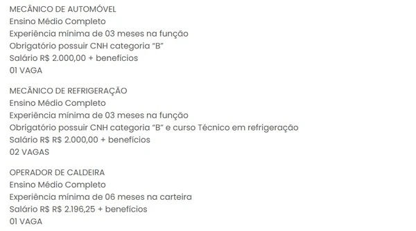 Vagas do Sinebahia para esta sexta-feira (11) por Reprodução