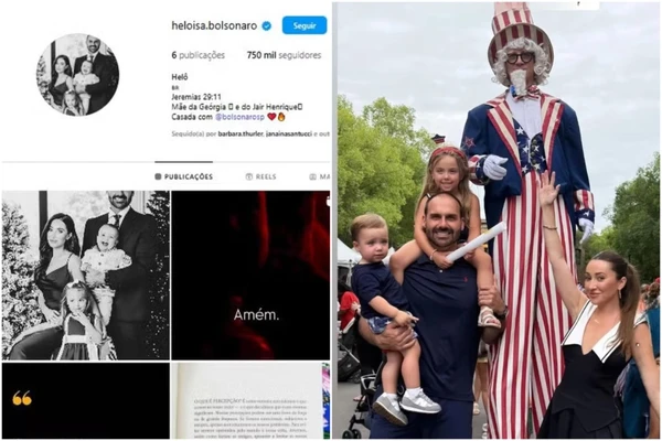 Heloisa Bolsonaro com a família
