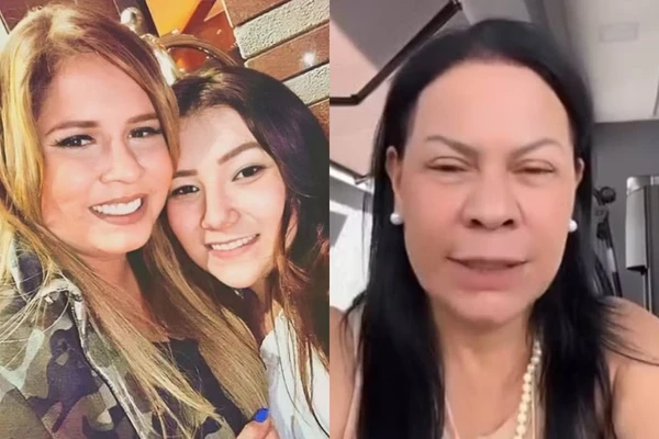 Marília Mendonça com a fã, Bruna, e Dona Ruth