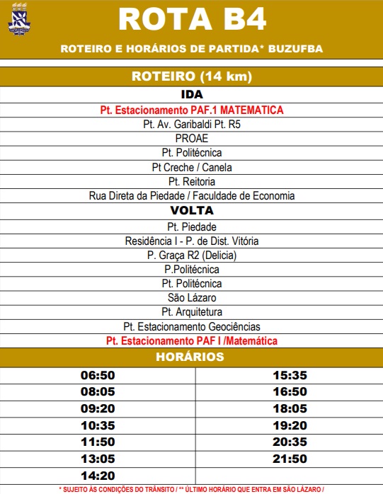 Rota B4 por Reprodução