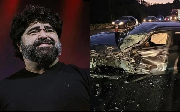 Fabiano capota carro após show e assusta fãs