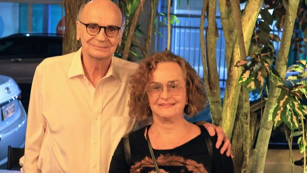 Regina Braga e Drauzio Varella   por Reprodução