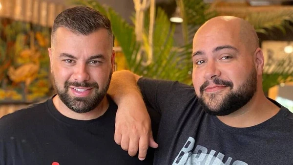Tiago Abravanel e o marido Fernando Poli por Reprodução/Redes Sociais
