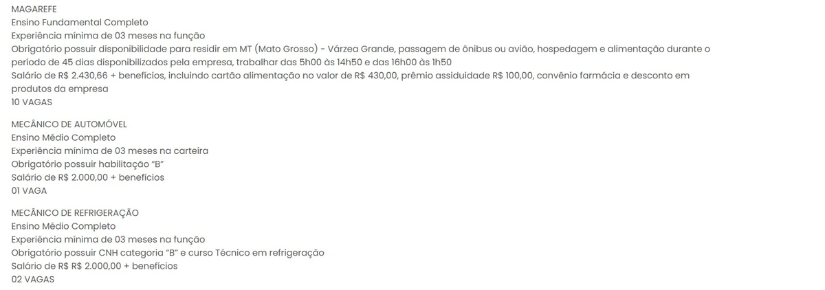 Vagas do SineBahia para esta terça-feira (15) por Reprodução