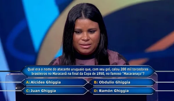Você saberia a resposta da pergunta de R$ 1 milhão? por Reprodução/TV Globo