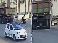 Imagem - Caminhão atropela motociclista em acidente na Bahia; veja vídeo