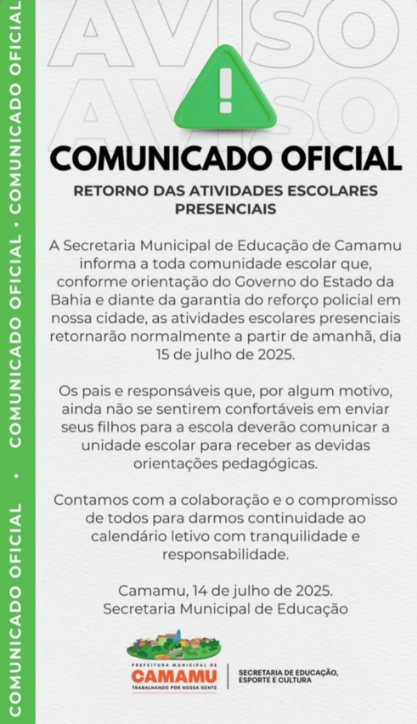 Comunicado oficial 