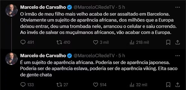 Giovanna Ewbank critica fala de Marcelo de Carvalho  por Reprodução/X