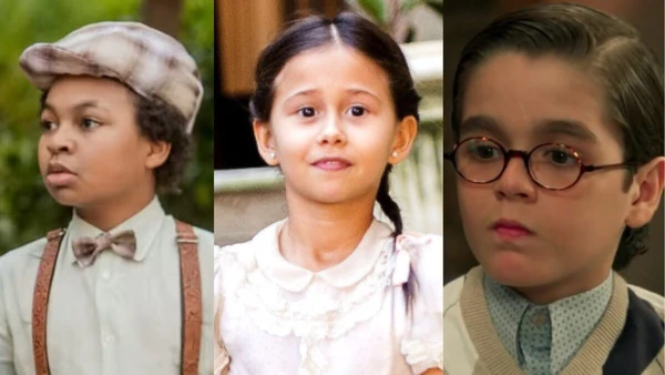 JP Rufino, Nathália Costa e Xande Valois em 'Êta Mundo Bom!' por Reprodução/TV Globo