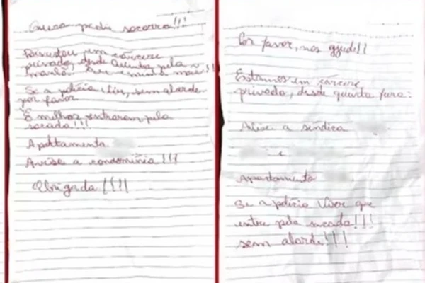 Mãe e filha pediram ajuda por meio de bilhetes
