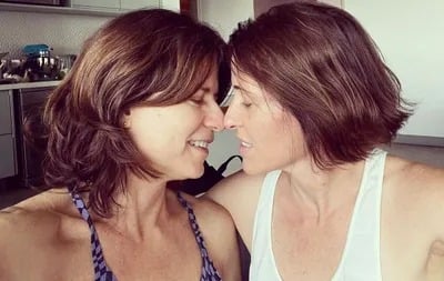 Vera Zimmermann com a mulher, Luciana Ramanzini  por Reprodução 