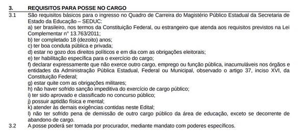 Confira detalhes do edital do concurso  por Seduc 