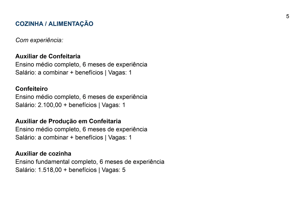 Vagas e salários por Reprodução