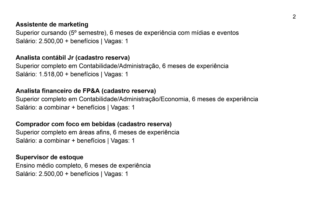 Vagas e salários por Reprodução