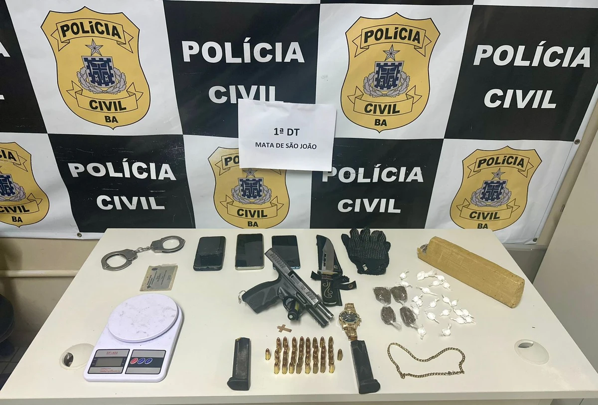 Apreensão da polícia em Mata de São João