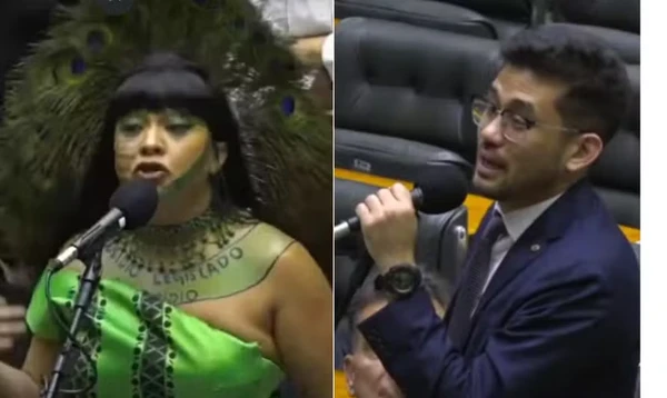 Célia Xakriabá e Kim Kataguiri