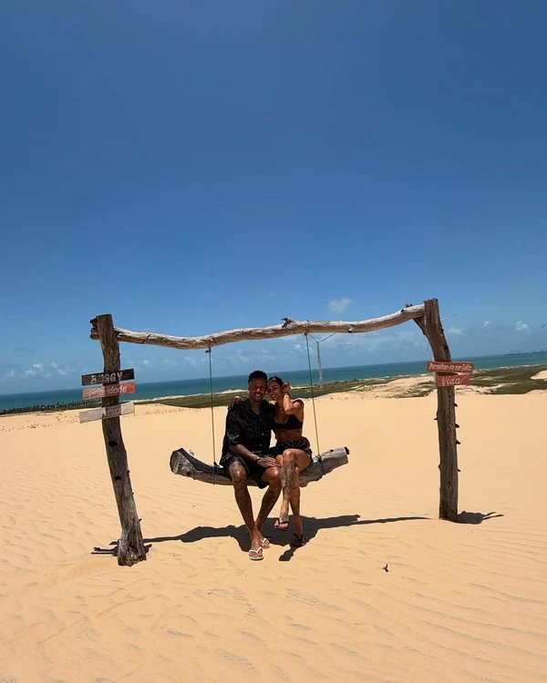 Eder Militão e Tainá Castro por Reprodução/Instagram