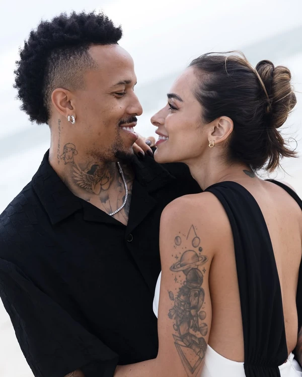 Eder Militão e Tainá Castro por Reprodução/Instagram